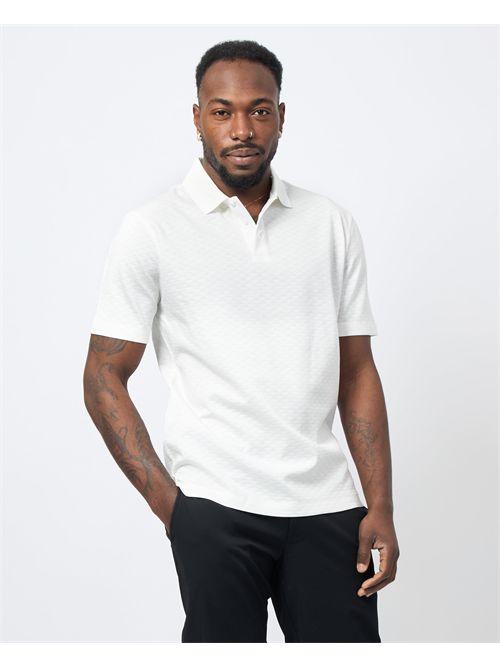 Armani Exchange men's polo with all-over embroidery ARMANI EXCHANGE | XM000729-AF13025U0009